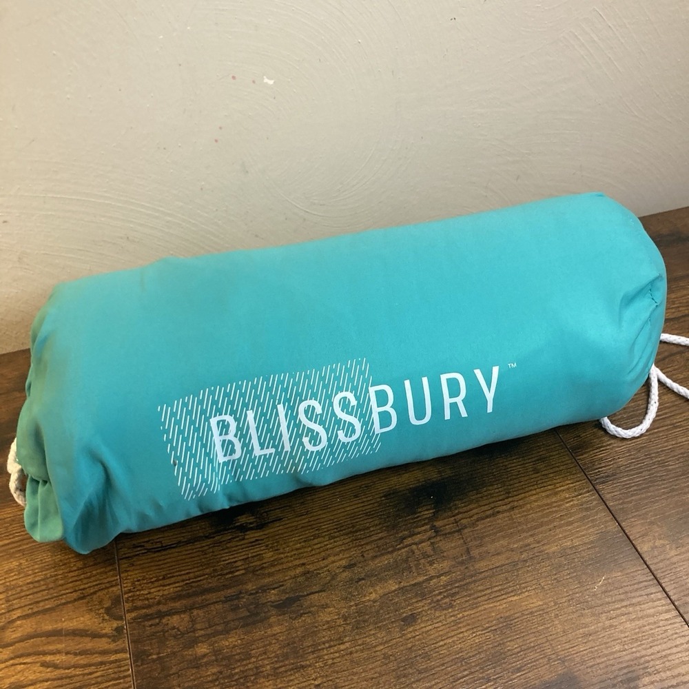 Blissbury Stomach Sleeper Pillow Thin Flat Memory Foam w/ Travel Bag